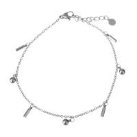 Bracelets en acier inoxydable, avec 1inch chaînes de rallonge, chaîne ovale & pour femme, couleur originale  1.5mm Environ 8 , Vendu par brin