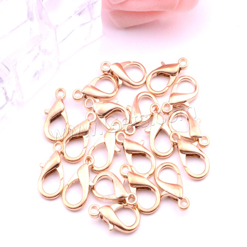 Zinc Alloy Lobster Clasp, plated, durable & different size for choice, more colors for choice, 100PCs/Bag, Sold By Bag