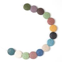 Multicolor Lava Perlen, plattiert, verschiedene Größen vorhanden & für Frau, keine, verkauft von Strang