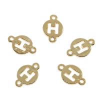 Brass Connector, gold color plated, 1/1 loop, nickel, lead & cadmium free Approx 1mm, Approx 