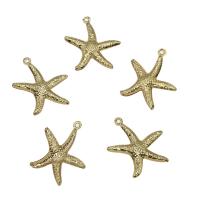 Brass Jewelry Pendants, Starfish, gold color plated, nickel, lead & cadmium free Approx 2mm, Approx 