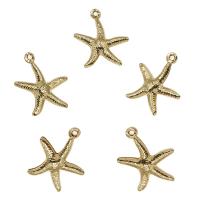 Brass Jewelry Pendants, Starfish, gold color plated, nickel, lead & cadmium free Approx 2mm, Approx 
