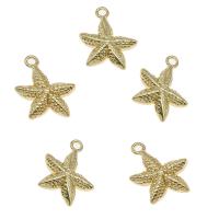 Brass Jewelry Pendants, Starfish, gold color plated, nickel, lead & cadmium free Approx 1mm, Approx 