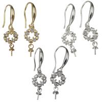 Brass Earring Drop Component, high quality plated & micro pave cubic zirconia 29mm 0.5mm,1mm 