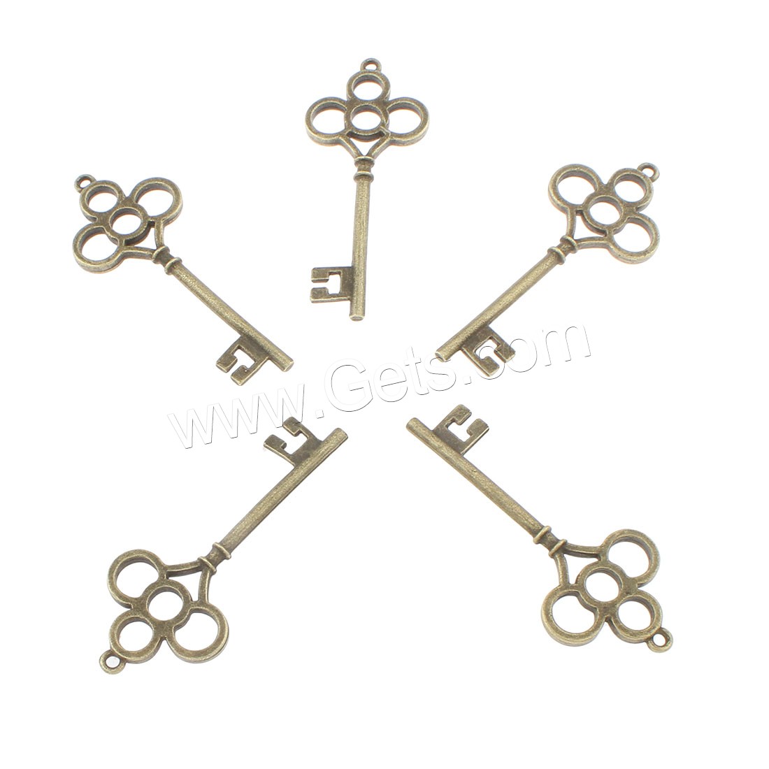 Zinc Alloy Key Pendants, plated, more colors for choice, 66x27x2.5mm, Hole:Approx 2.5mm, Sold By PC