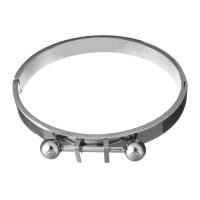Stainless Steel Bangle, for woman, original color, 8.5mm,8mm, Inner Approx 63.5mm 