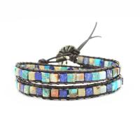 Gemstone Bracelets, Round, Double Layer & Unisex Inch 