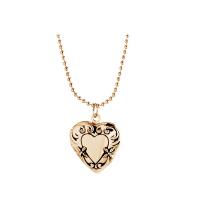 Brass Jewelry Necklace, with 5cm extender chain, Heart, for woman Approx 17.7 Inch 