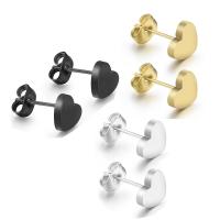Stainless Steel Stud Earring, Heart, fashion jewelry & for woman 9*7mm 