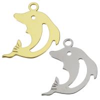Animal Brass Pendants, Dolphin, high quality plated Approx 2.5mm 