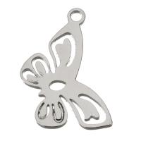 Hollow Brass Pendants, Butterfly, silver color plated, high quality plated Approx 1.5mm 