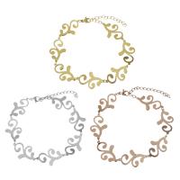 Bracelets en acier inoxydable, avec 2Inch chaînes de rallonge, Placage, pour femme, plus de couleurs à choisir  Environ 7 pouce, Vendu par brin