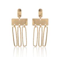 Zinc Alloy Drop Earring, gold color plated, fashion jewelry & for woman, 73mm 