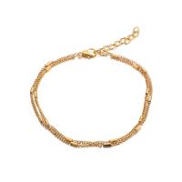 Zinc Alloy Anklet, with 5cm extender chain, gold color plated, twist oval chain & for woman Approx 8.67 Inch 