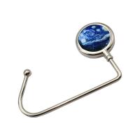 Zinc Alloy Bag Hanger, with Brass, silver color plated, portable & anti-skidding 