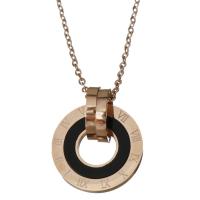 Stainless Steel Jewelry Necklace, with 2inch extender chain, rose gold color plated, oval chain & for woman 20mm,1.5mm Approx 16 Inch 