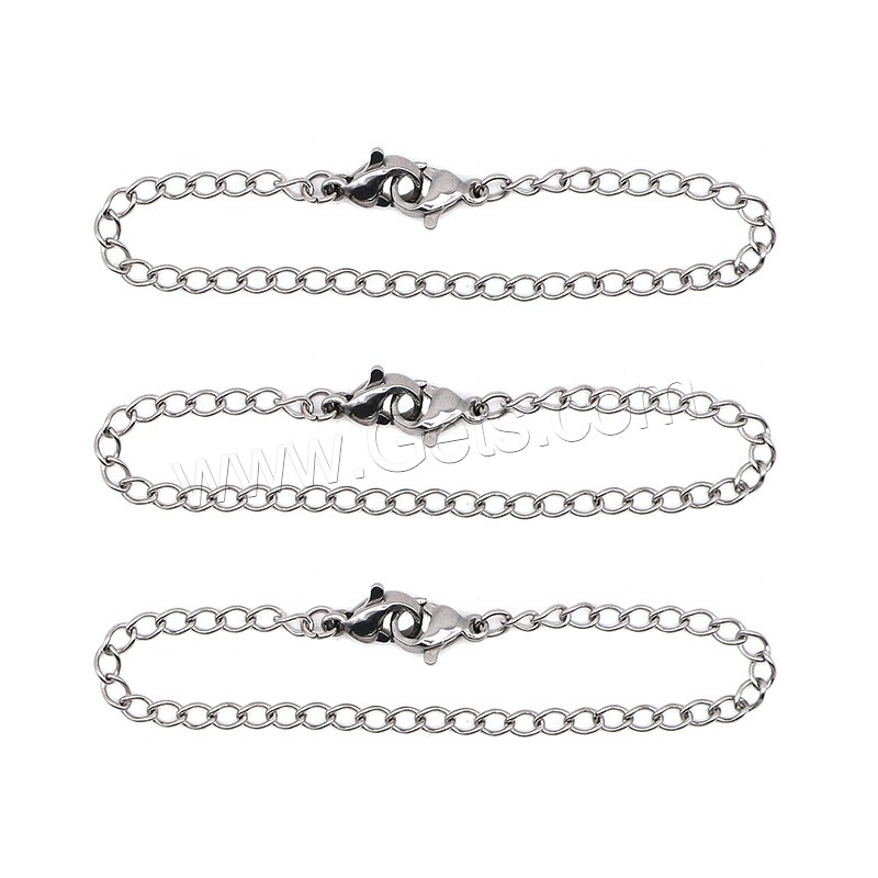 Stainless Steel Extender Chain, plated, different size for choice, more colors for choice, Sold By Strand