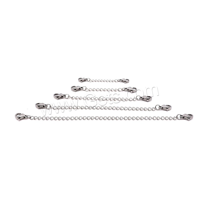 Нержавеющая сталь Extender Chain, нержавеющая сталь, Другое покрытие, разный размер для выбора, Много цветов для выбора, продается Strand