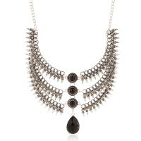 Ожерелье цинкового сплава , цинковый сплав, с Акрил, с 5cm наполнитель цепи, плакирован серебром, Женский, Много цветов для выбора, длина:17.5 дюймовый, продается Strand