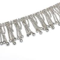 Colgante de la aleación del cinc, aleación de zinc, con Cristal de murano, chapado, para mujer & con diamantes de imitación, Blanco, 40mm, Vendido por UD