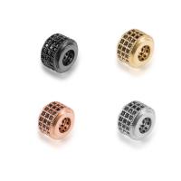 Zinc Alloy Jewelry Beads, plated, micro pave cubic zirconia 88*6.19 
