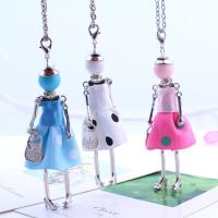 Zinc Alloy Sweater Chain Necklace, with Cloth, with 5cm extender chain, silver color plated, Unisex 10cm Inch 
