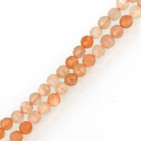 Солнечный камень, санстоун, натуральный, оранжевый отверстие:Приблизительно 1mm, длина:Приблизительно 15.5 дюймовый, Приблизительно 120ПК/Strand, продается Strand
