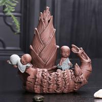 Incense Smoke Flow Backflow Holder Ceramic Incense Burner, Purple Clay, for home and office & durable 