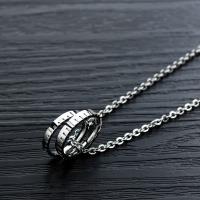 Titanium Steel Jewelry Necklace, fashion jewelry & Unisex, silver color  