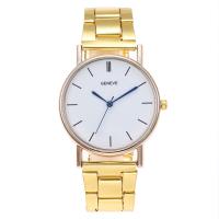 Women Wrist Watch, Zinc Alloy, with Quartz, stainless steel pin buckle, Round, plated, for woman .4 Inch 