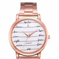 Women Wrist Watch, Zinc Alloy, with Stainless Steel, zinc alloy pin buckle, Round, rose gold color plated, for woman, rose gold color .4 Inch 