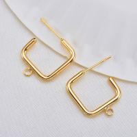 Brass Jewelry Pendants, Paper Clip, real gold plated, for woman 