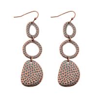 Zinc Alloy Drop Earring, fashion jewelry & for woman, rose gold color, 65mm 