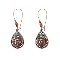 Zinc Alloy Drop Earring, fashion jewelry & for woman, multi-colored, 69mm 