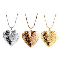 Zinc Alloy Locket Necklace, with 5cm extender chain, Heart, fashion jewelry & Unisex Approx 15.7 Inch 