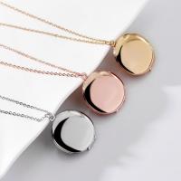 Zinc Alloy Locket Necklace, with 5cm extender chain, fashion jewelry & Unisex Approx 15.7 Inch 