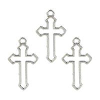 Zinc Alloy Cross Pendants, platinum color plated, 38*21mm Approx 3mm 