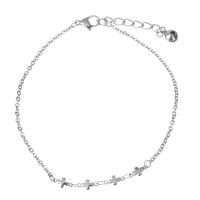 Stainless Steel Anklets Jewelry, with 1.5Inch extender chain, oval chain & for woman, original color  2mm Approx 9 Inch 