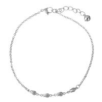 Stainless Steel Anklets Jewelry, with 1.5Inch extender chain, oval chain & for woman, original color  2mm Approx 9.5 Inch 