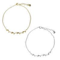 Stainless Steel Anklets Jewelry, with 1.5Inch extender chain, plated, oval chain & for woman 2mm Approx 9 Inch 