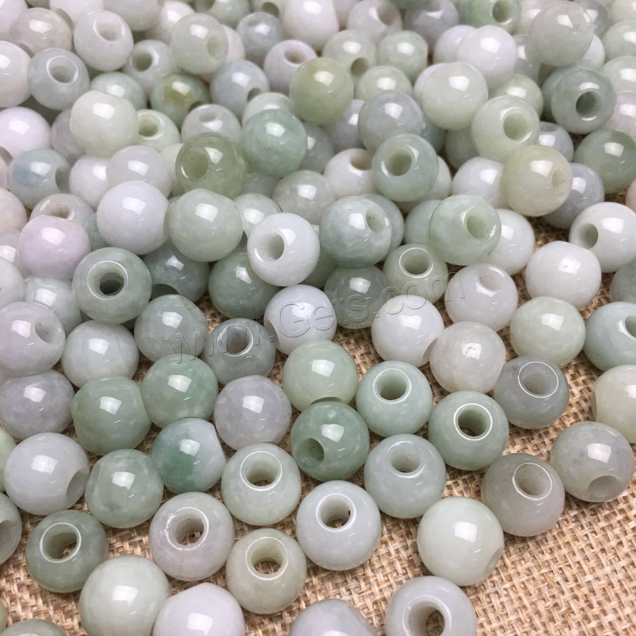 Jadeite Beads, polished, fashion jewelry & DIY & different size for choice, mixed colors, Sold By PC