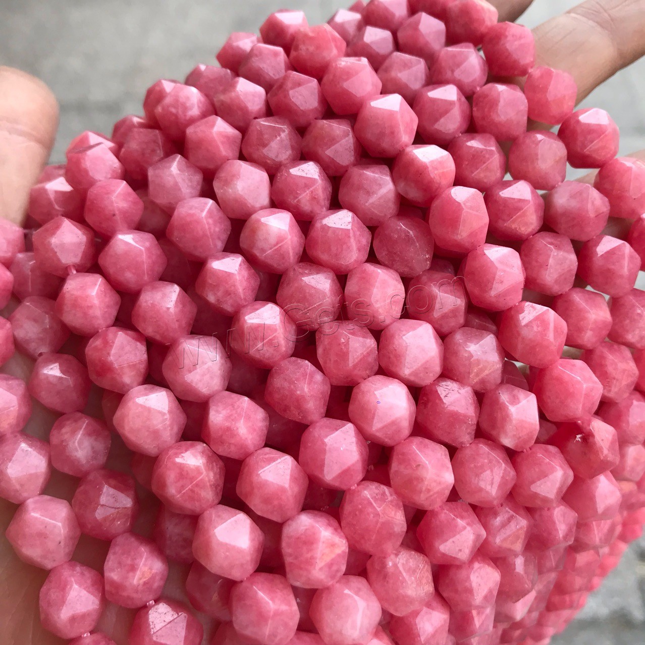 Rhodonit Perlen, poliert, DIY & verschiedene Größen vorhanden & facettierte, rot, Länge:ca. 15 ZollInch, verkauft von Strang