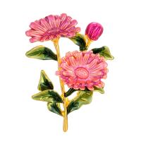 Zinc Alloy Jewelry Brooch, Flower, plated, for woman 53*35mm 