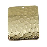 Brass Jewelry Pendants,  Square, gold Approx 1.5mm 