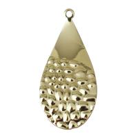 Brass Jewelry Pendants, Teardrop, gold Approx 1.5mm 