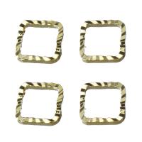 Brass Ring Saltar Soldado, metal, Cuadrado, dorado, 5x5x1mm, Vendido por UD