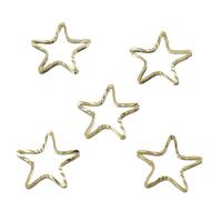 Brass Soldered Jump Ring, Star, gold 