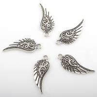 Wing Shaped Zinc Alloy Pendants, plated 10*27mm Approx 2mm, Approx 
