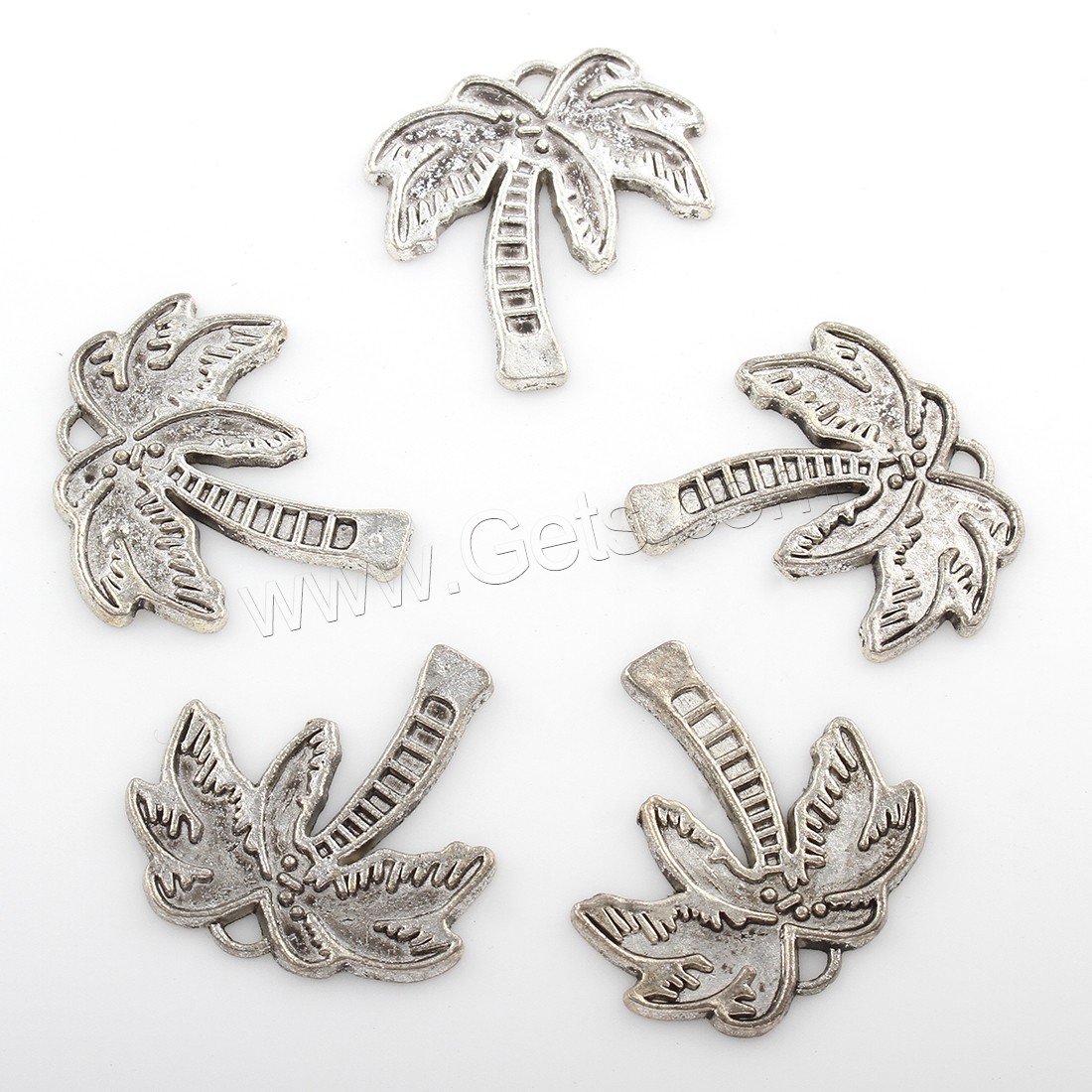 Zinc Alloy Jewelry Pendants, Palm Tree, plated, more colors for choice, 27*28mm, Hole:Approx 2mm, Approx 161PCs/Bag, Sold By Bag