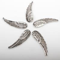 Wing Shaped Zinc Alloy Pendants, plated 17*58mm Approx 2mm, Approx 